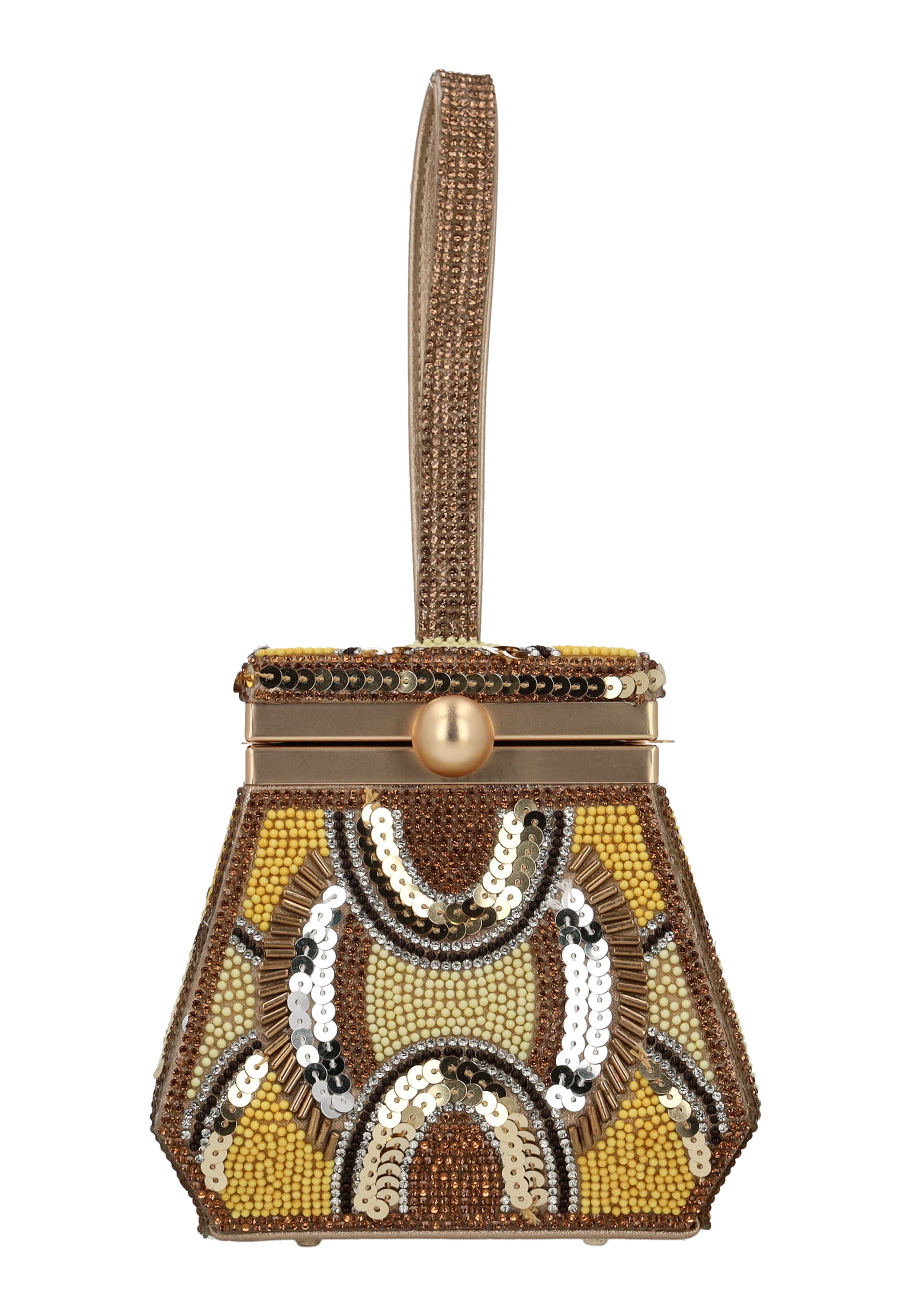 usha FESTIVAL - Bolso de noche en oro: frente