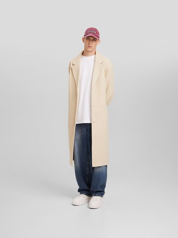 Bershka Between-Seasons Coat in Beige