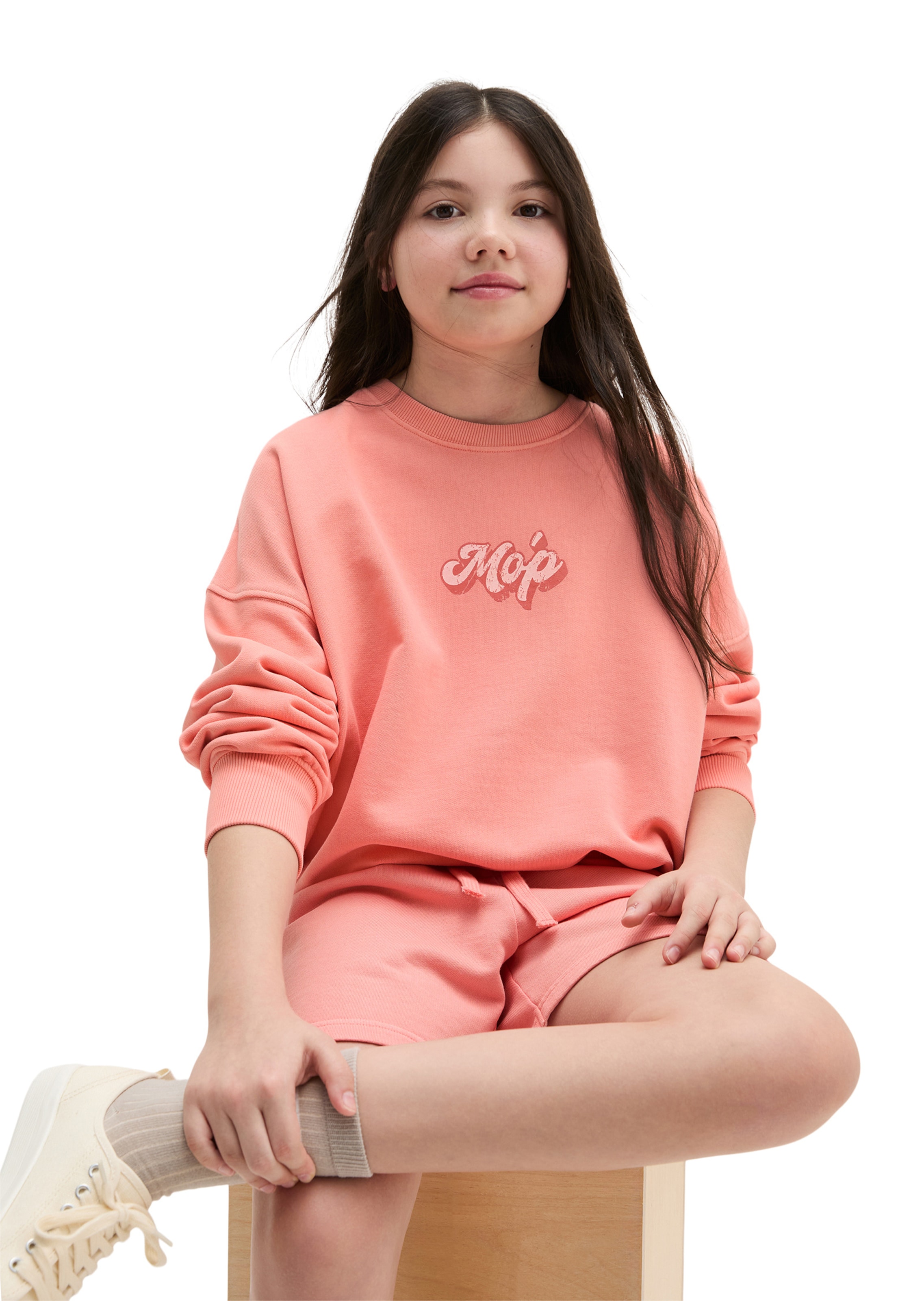 Marc O'Polo Sweatshirt ' mit Logoprint auf beiden Seiten ' in Red: front