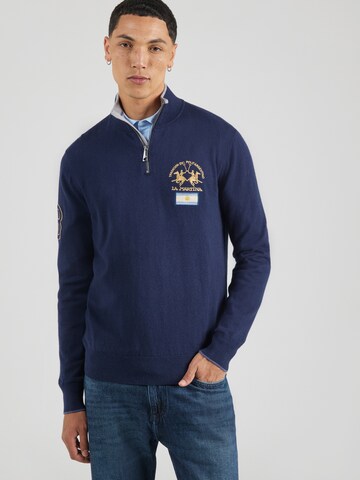 La Martina Πουλόβερ σε μπλε: μπροστά