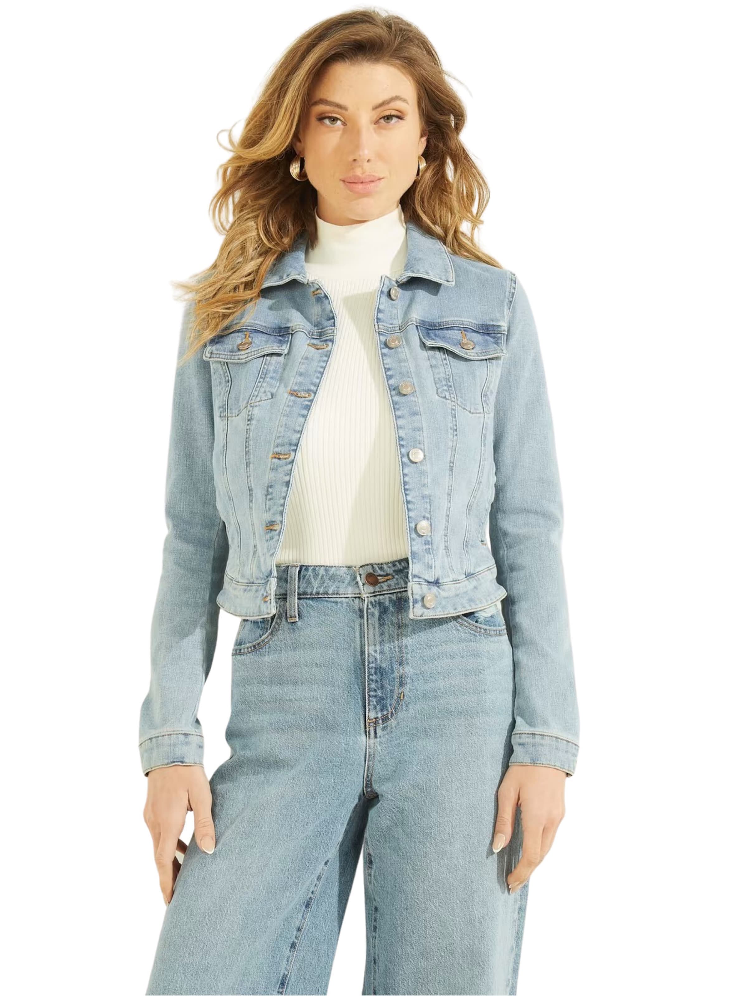 Veste mi-saison GUESS en bleu : devant