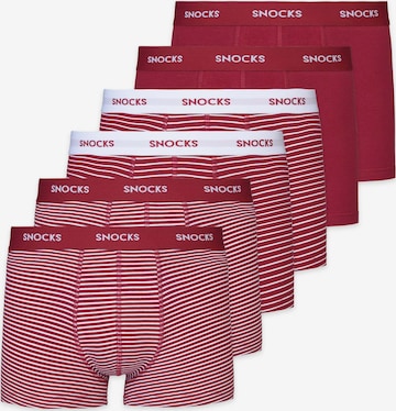 SNOCKS - Calzoncillo boxer en rojo: frente