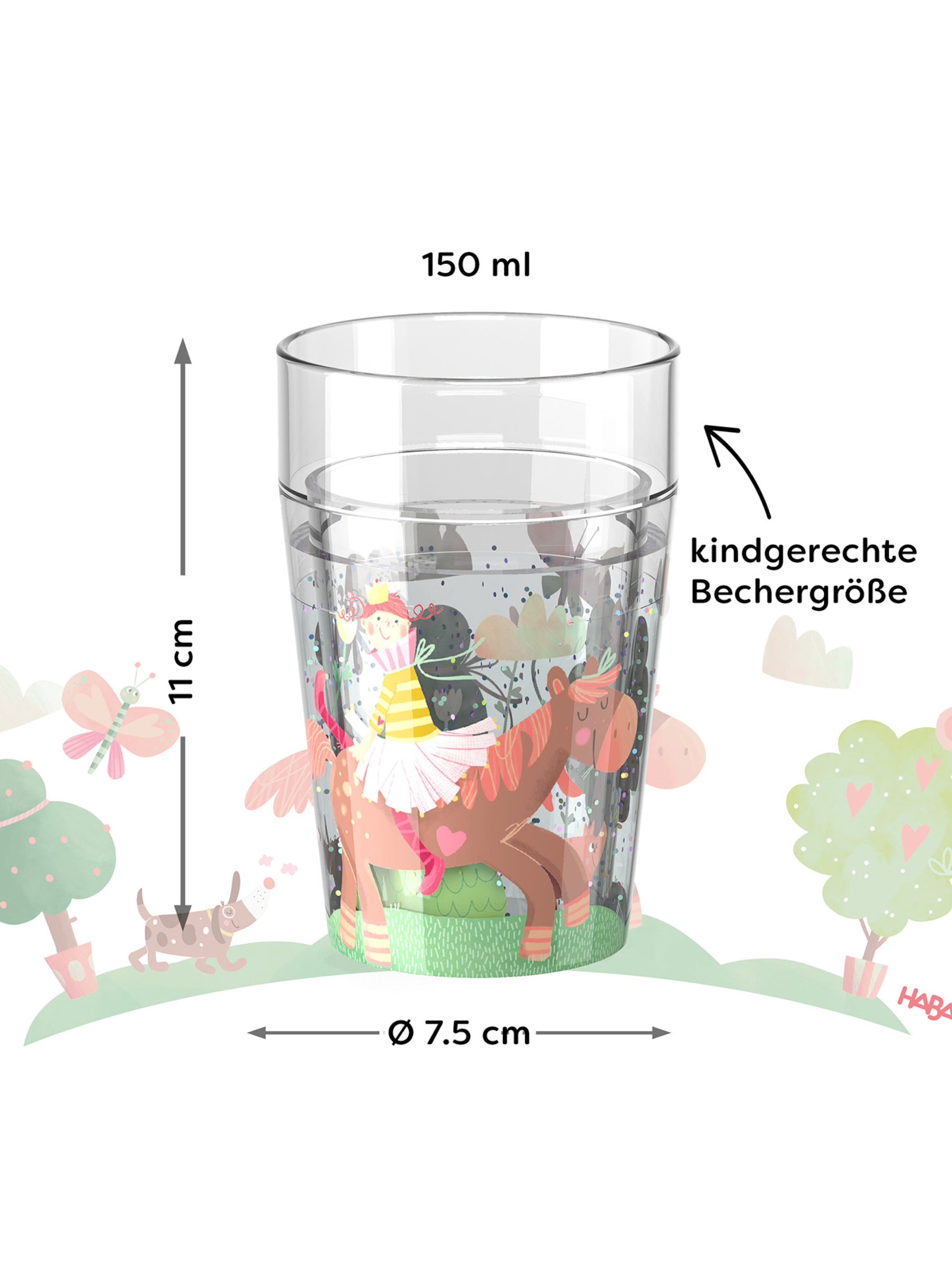 HABA Becher ' Glitzerbecher ' in Mischfarben
