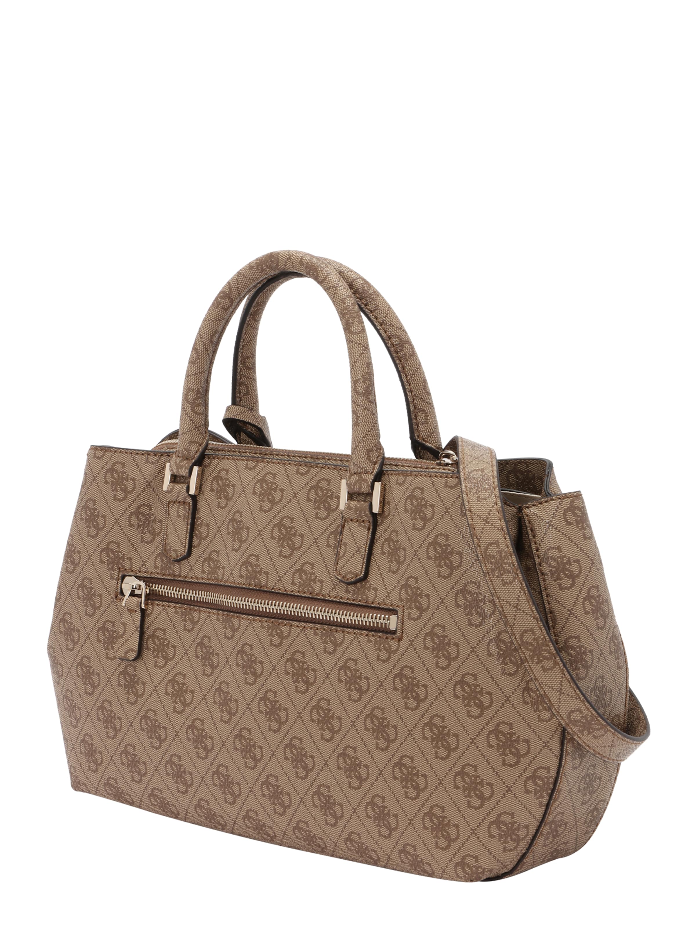GUESS Handbag 'KATYA GIRLFRIEND SATCHEL' in Beige