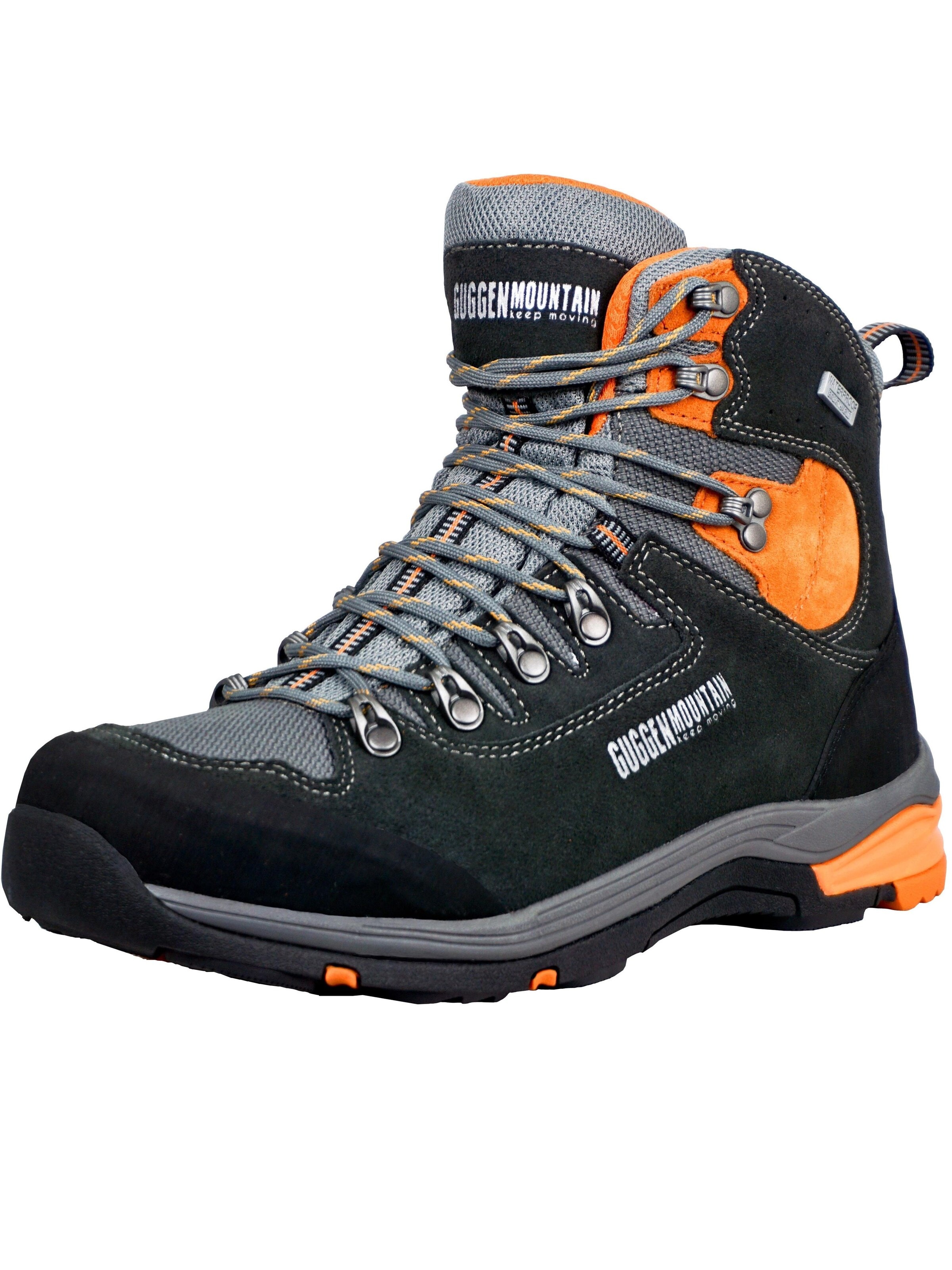 Guggen Mountain Lace-Up Boots in Black: front