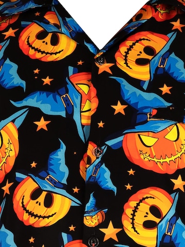 King Kameha Shirt 'Helloween Pumpkin Hat' in Blauw