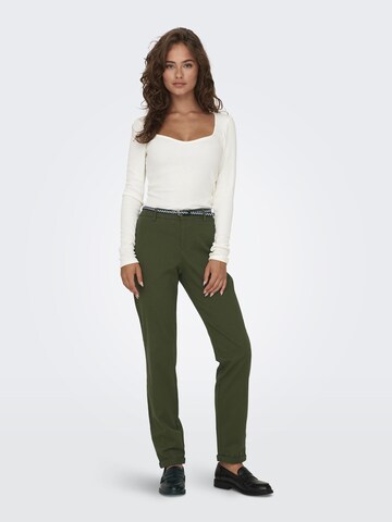 ONLY Slim fit Chino trousers 'Biana-Maree' in Green