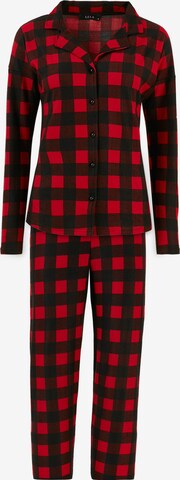 LELA Pyjama in Rood: voorkant