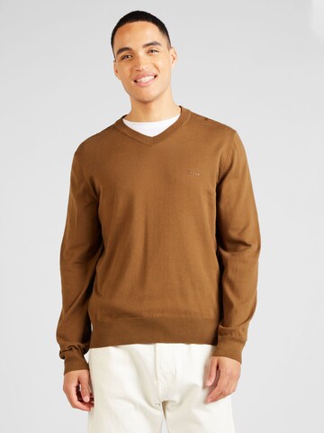 BOSS Sweater 'Pacello' in Brown: front