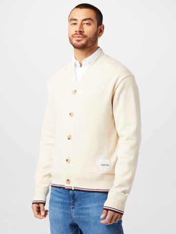 TOMMY HILFIGER Knit Cardigan in Beige: front