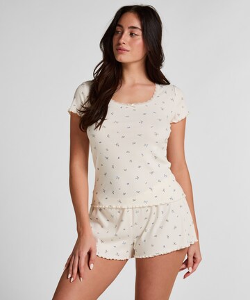 Hunkemöller Schlafshirt 'Daisy' in Weiß