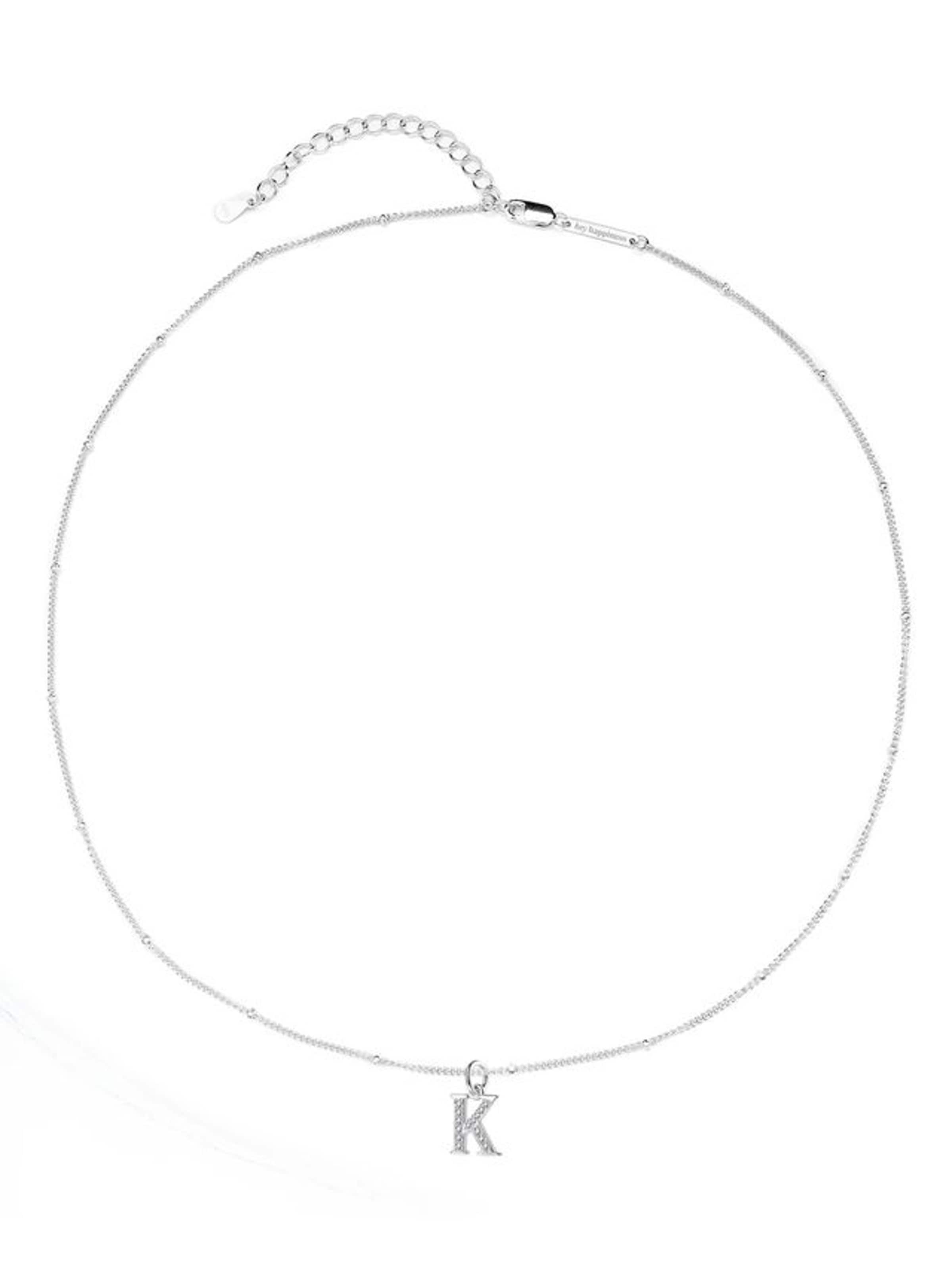 Hey Happiness - Cadena 'Letter K' en plata