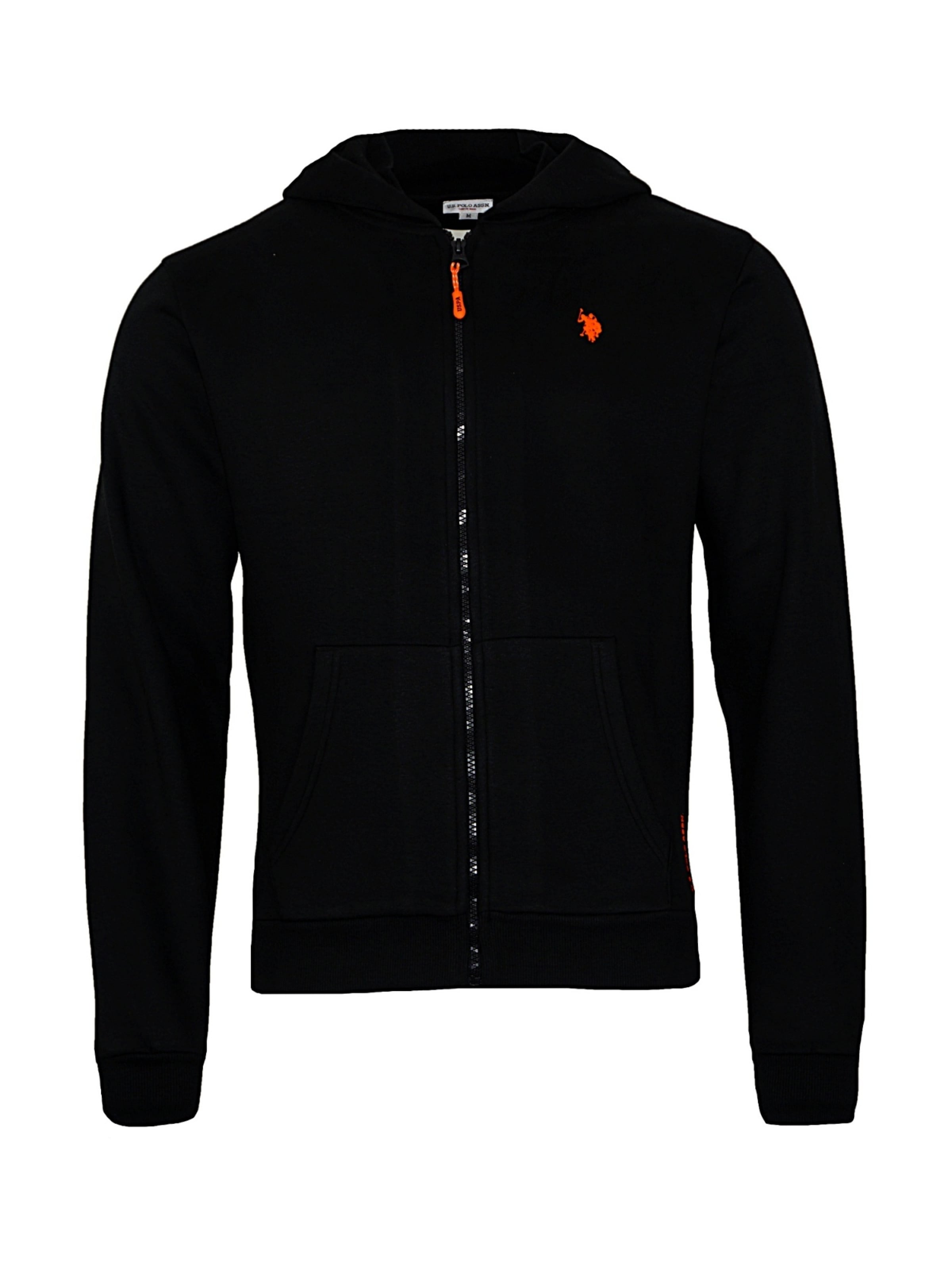 U.S. POLO ASSN. Sweatvest in Zwart: voorkant