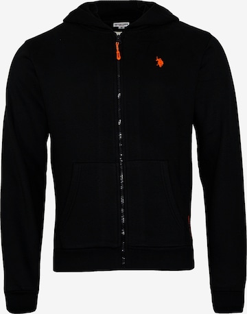 U.S. POLO ASSN. Sweatvest in Zwart: voorkant