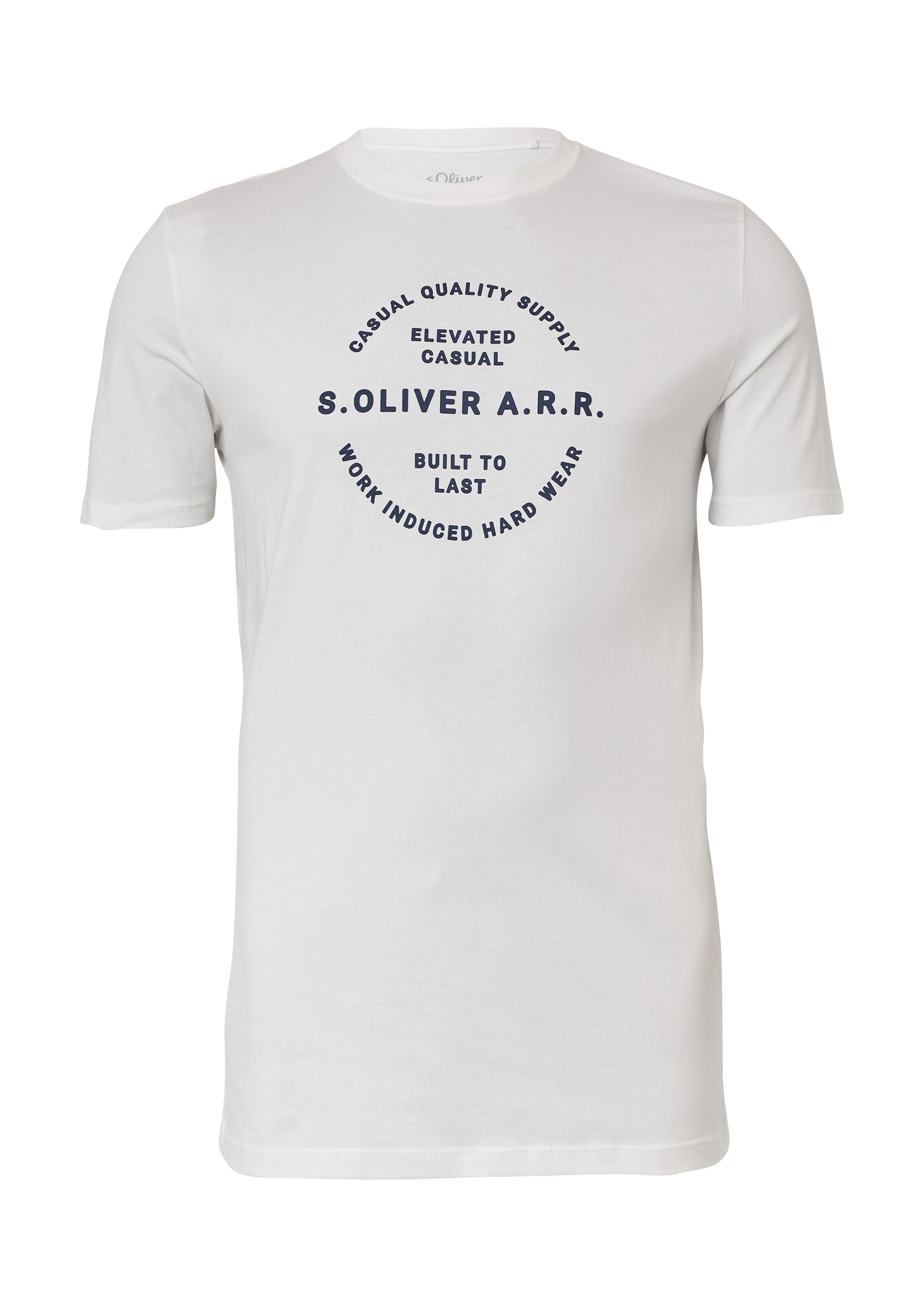 s.Oliver Men Tall Sizes Shirt in White: front