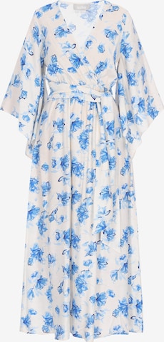 Robe-chemise Usha en bleu : devant