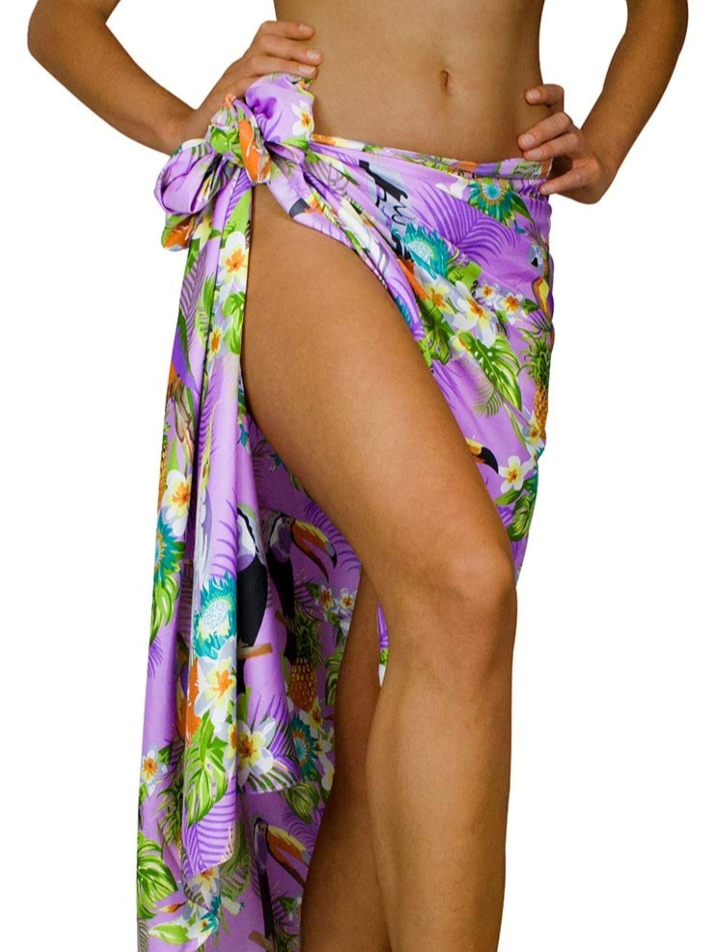 King Kameha Scarf 'Parrot Cockatoo' in Purple