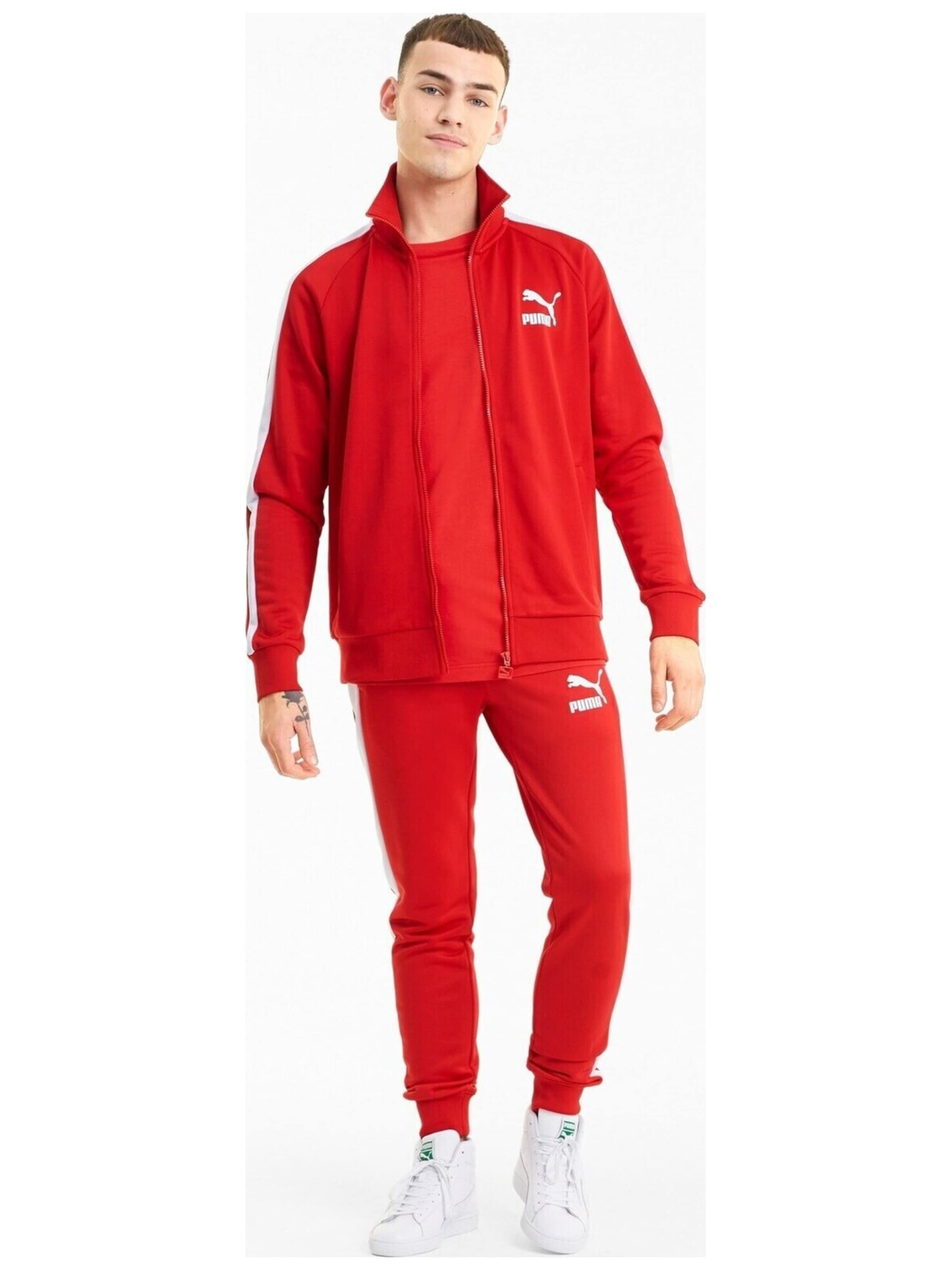 PUMA Athletic Jacket 'Puma Iconic T7' in Red