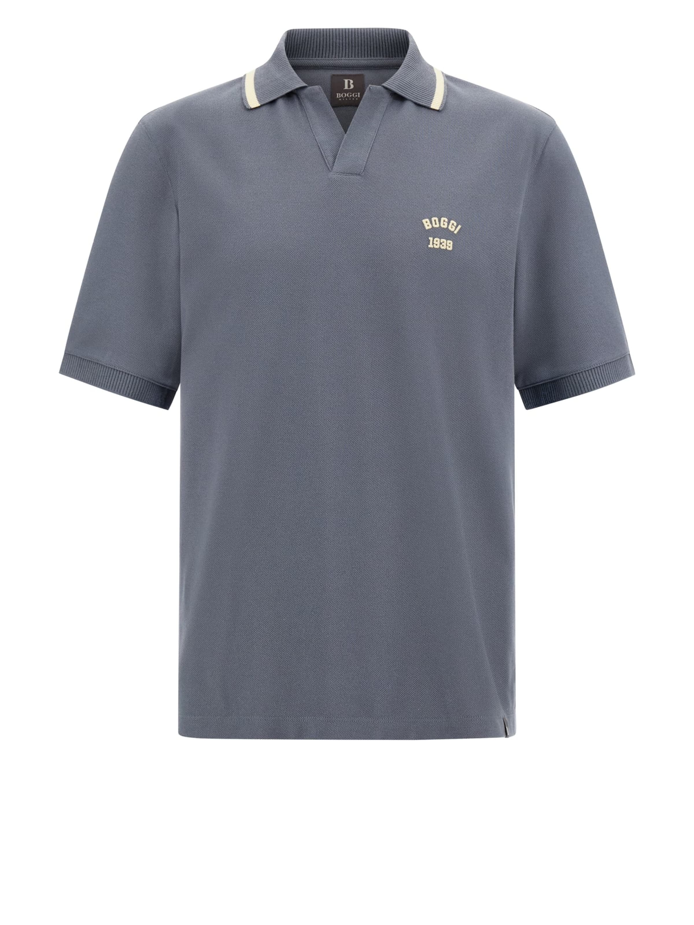 Boggi Milano Shirt in Grijs: voorkant