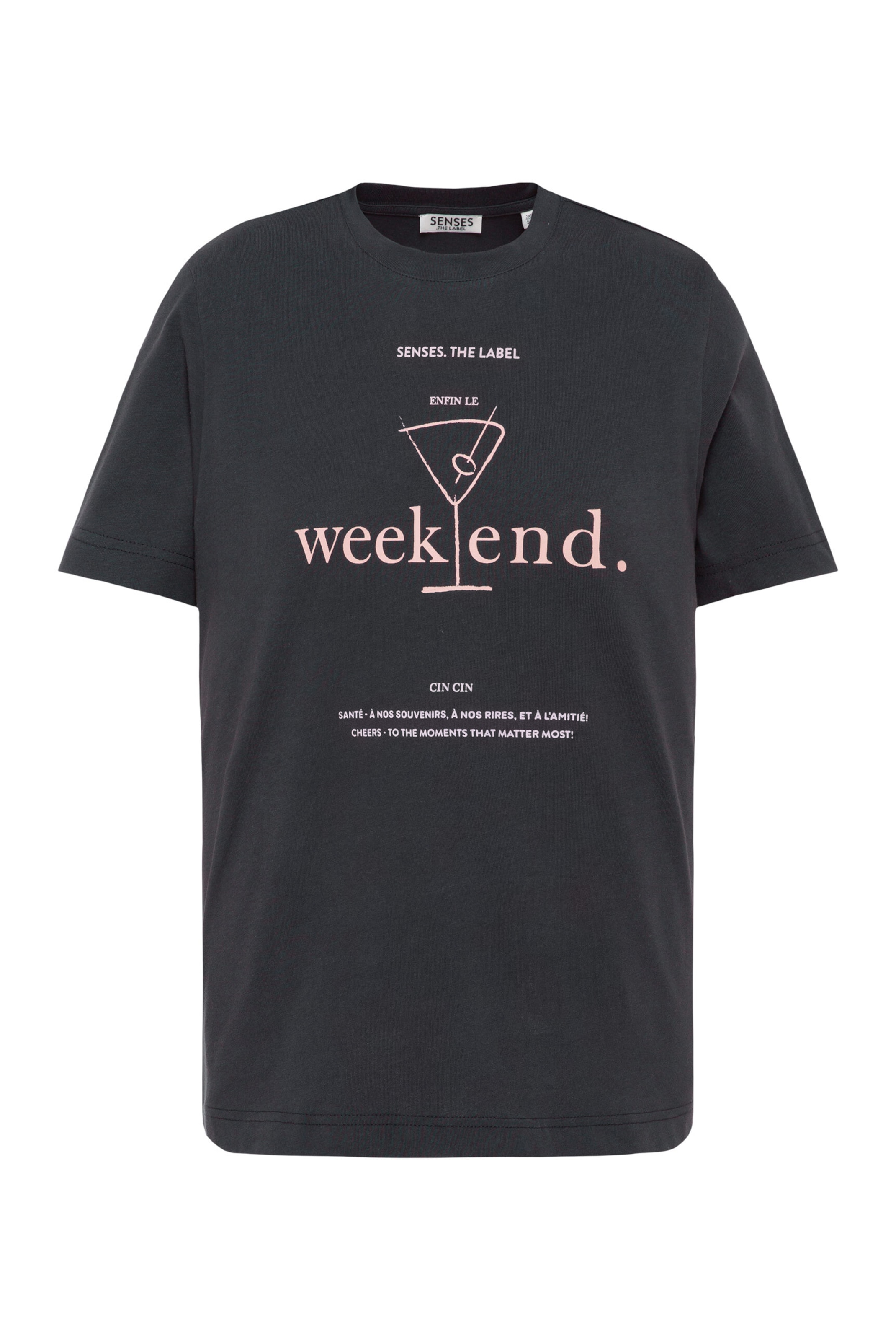 SENSES.THE LABEL T-Shirt  mit Artwork in Blau: Vorderseite