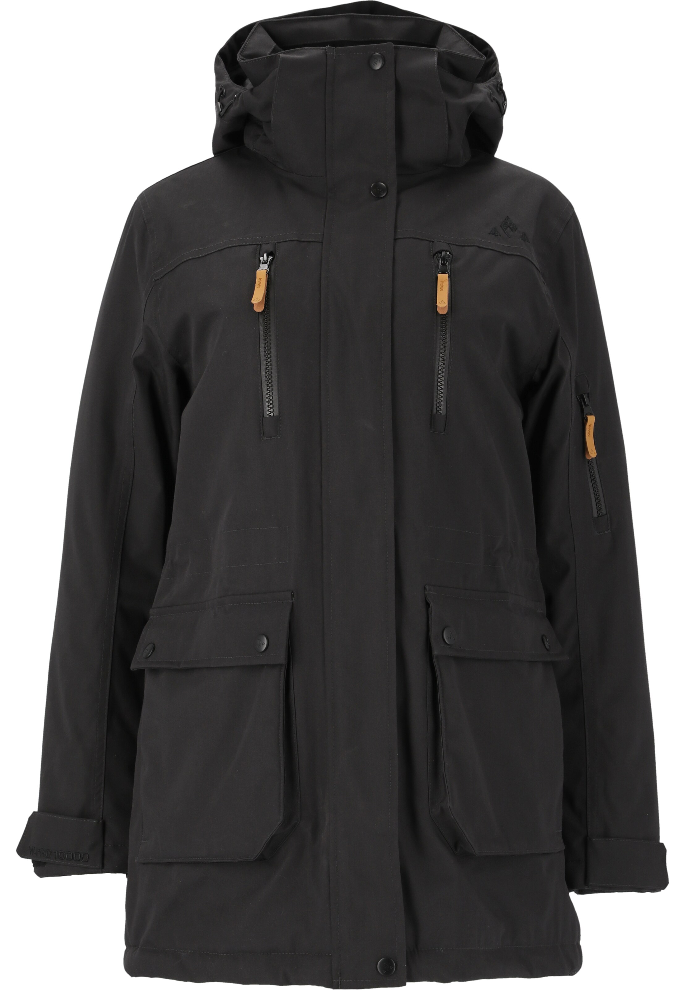 Whistler Parka 'Wander' in Schwarz: Vorderseite