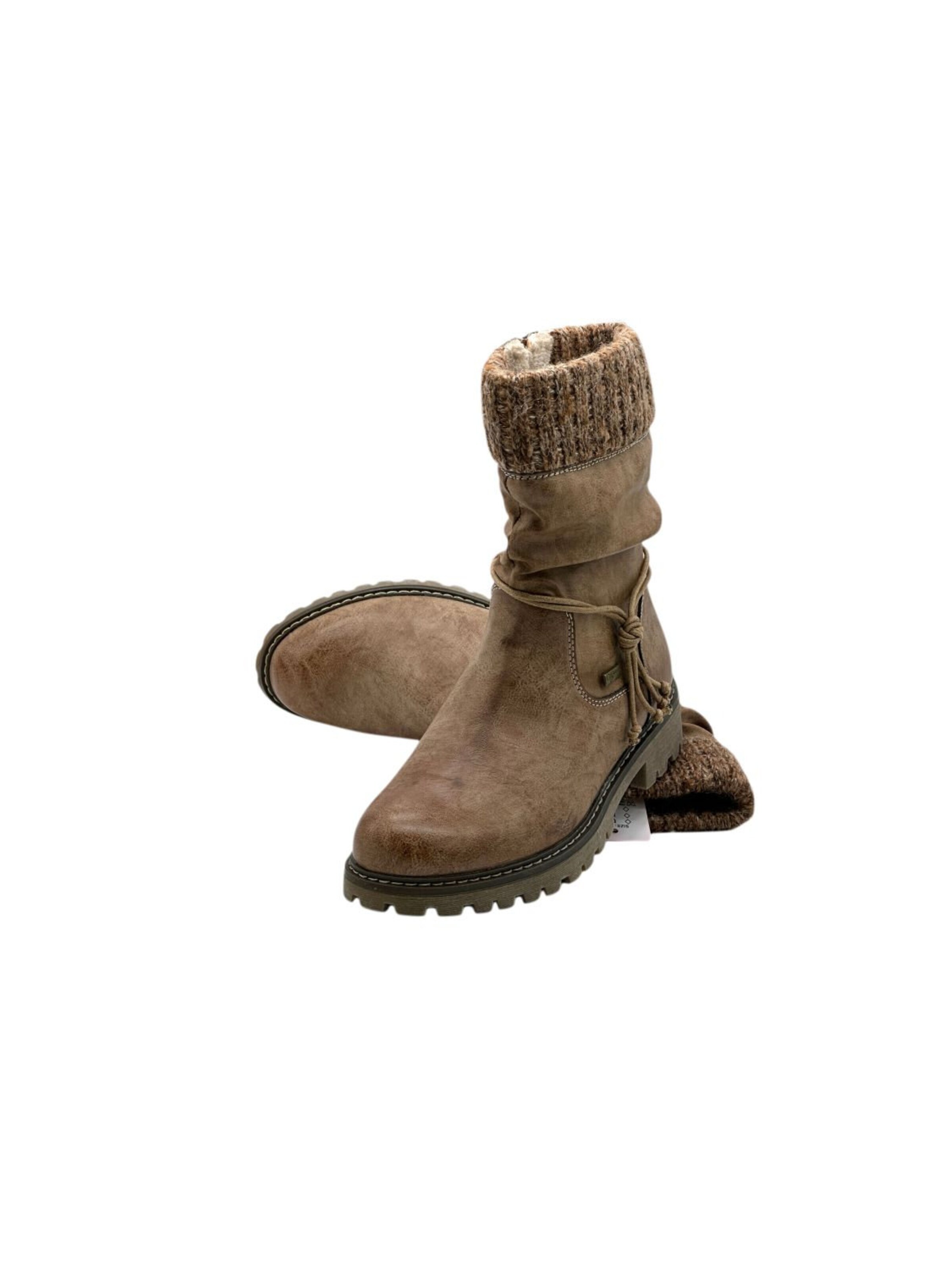Nowaland Booties 'Damen gefütterte Winterstiefeletten' in Green