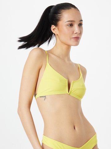 Misspap - Clásico Top de bikini en amarillo: frente