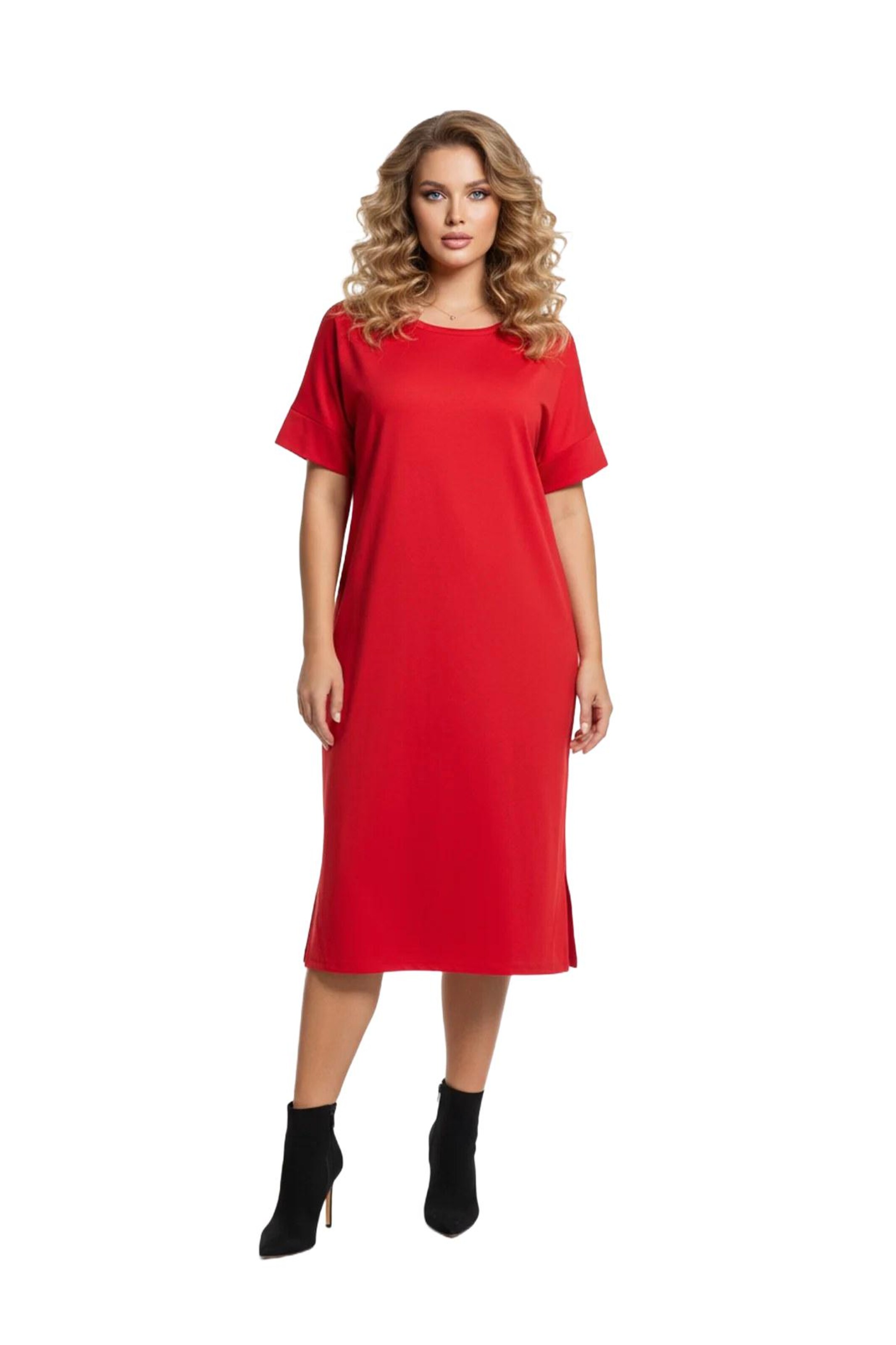 Shape Of You Kleid in Rot: Vorderseite