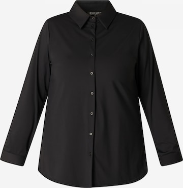 BASE LEVEL CURVY Bluse in Schwarz: Vorderseite