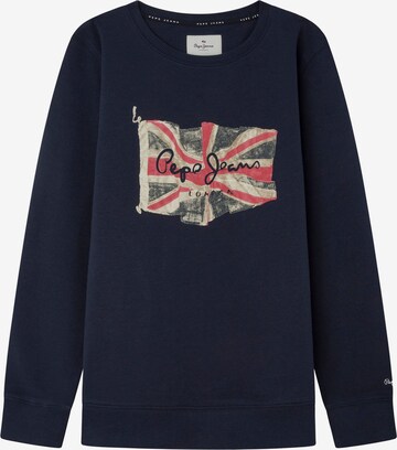 Sweat Pepe Jeans en bleu : devant