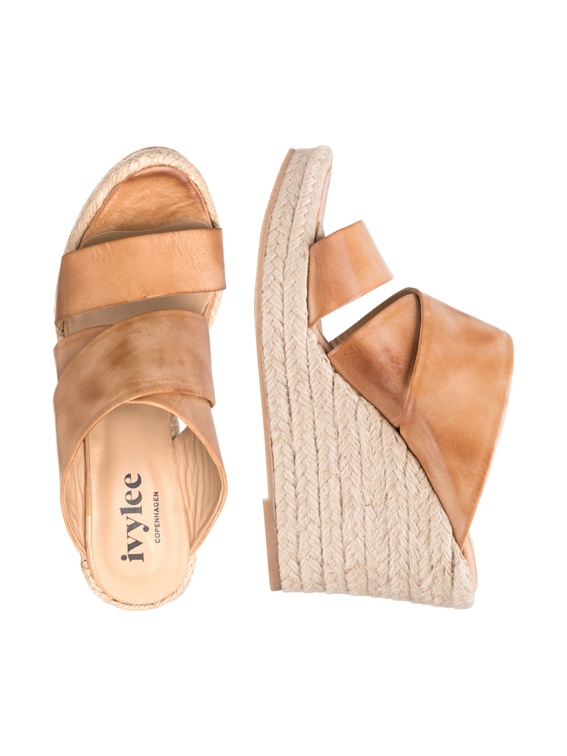 Frauen Sandalen Ivylee Copenhagen Pantolette 'Bella' in Cognac - EZ64255 Frauen Sandalen Ivylee Copenhagen Pantolette 'Bella' in Cognac - EZ64255