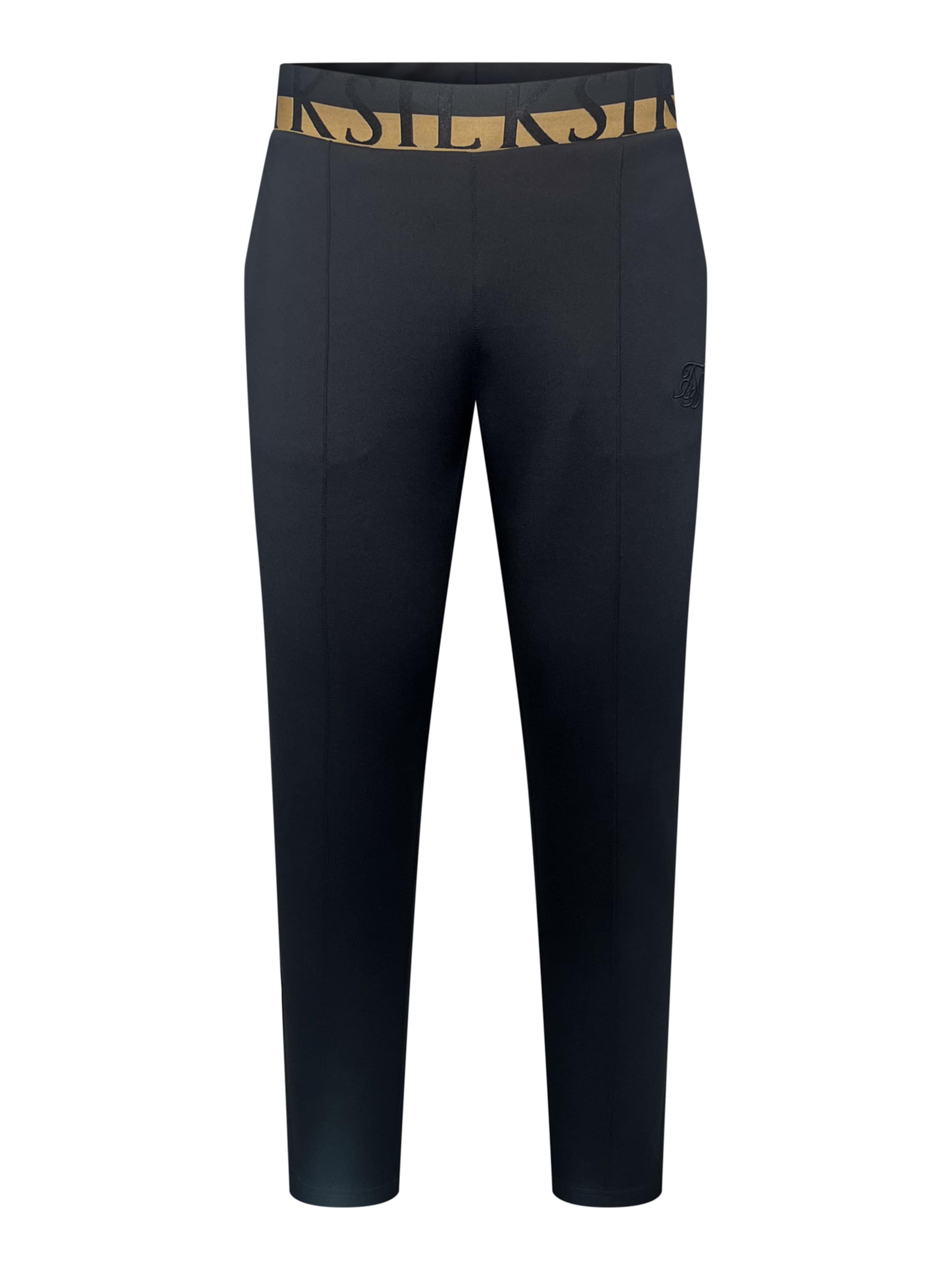SikSilk Slimfit Hose in Schwarz: Vorderseite