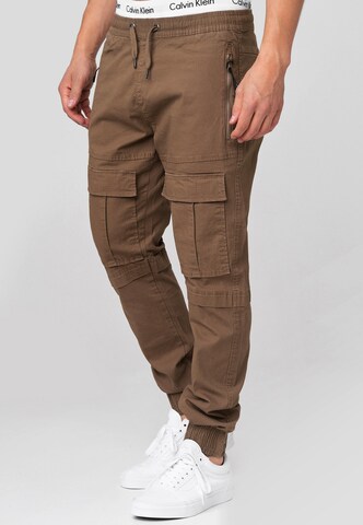 INDICODE JEANS Regular Cargobroek 'Dennis' in Bruin