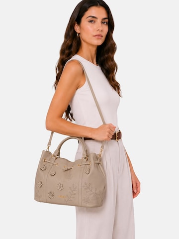 Borsa a mano 'Gisli 1' di Lancetti in beige: frontale