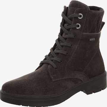 Legero Lace-Up Ankle Boots in Grey: front