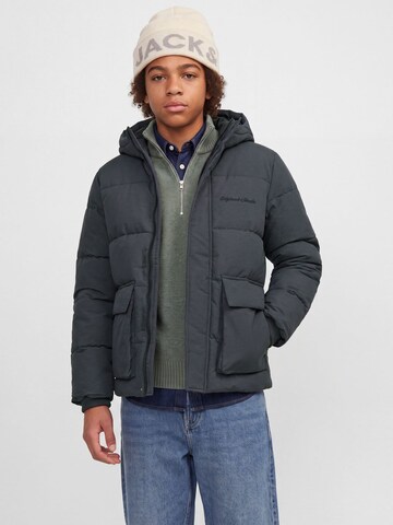 Jack & Jones Junior Winterjas 'JORNorrebro' in Grijs: voorkant