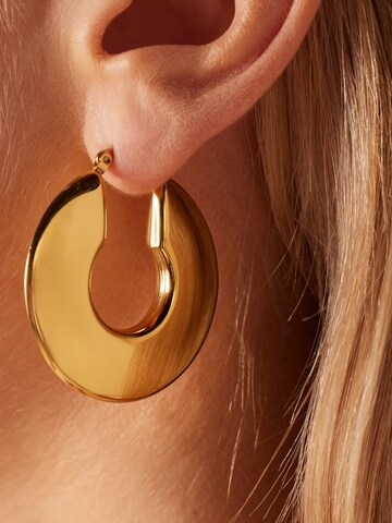 Lucardi Earrings 'Statement' in Gold: front