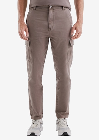 Regular Pantalon cargo QS en marron : devant