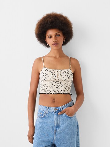 Bershka Top w kolorze biały: przód