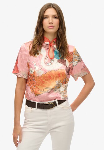 T-shirt Superdry en rose : devant