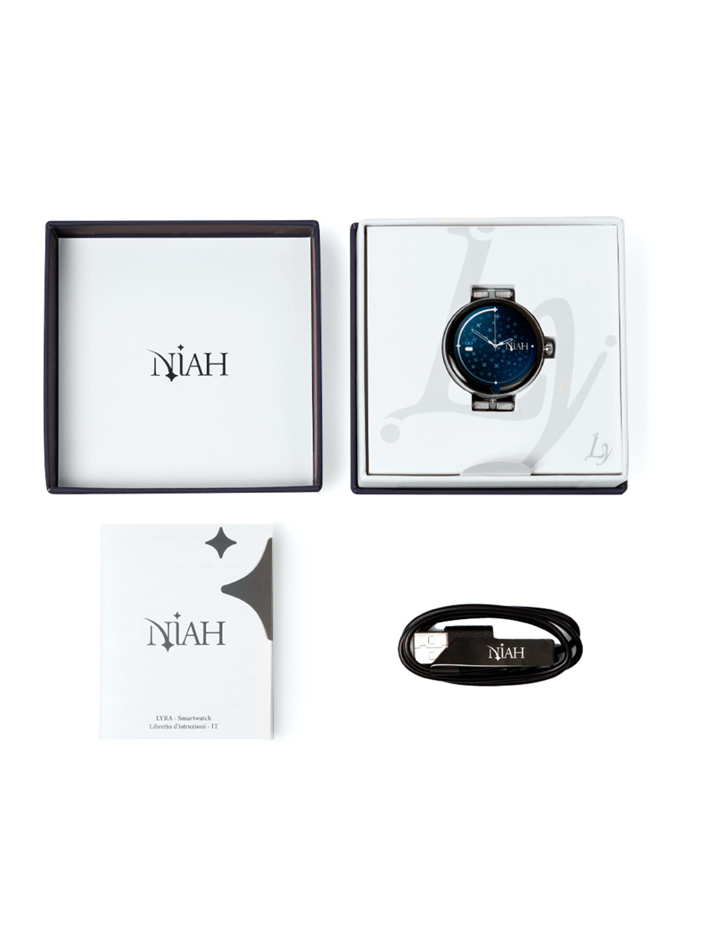 Techmade Digital Watch 'Smartwatch Lyra Medium Mesh Silber' in Silver