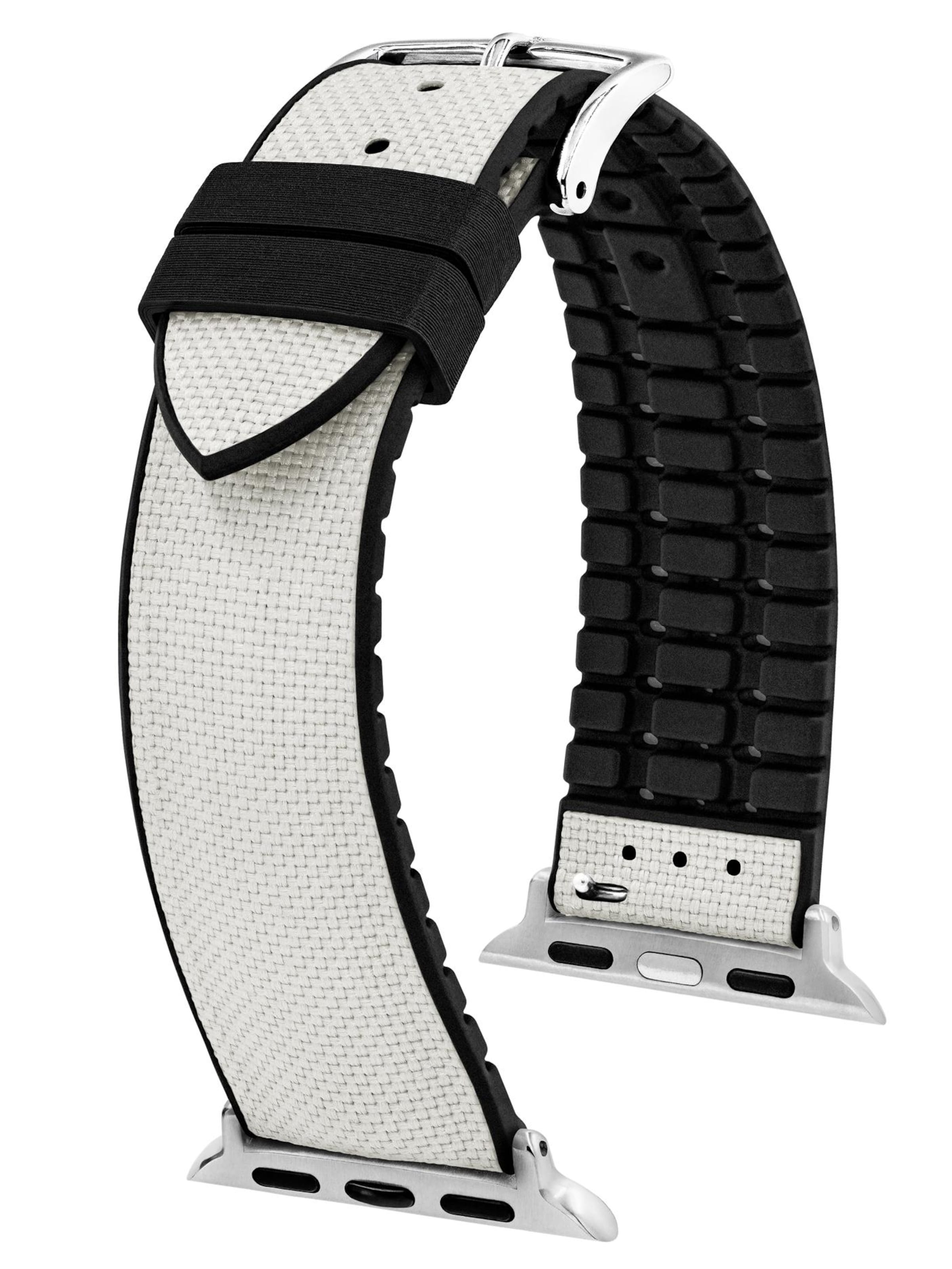 HIRSCH Armbänder - Reloj digital 'Arne for Apple Watch' en gris: frente