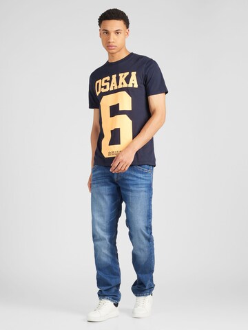 Superdry T-Shirt 'Osaka' in Blau