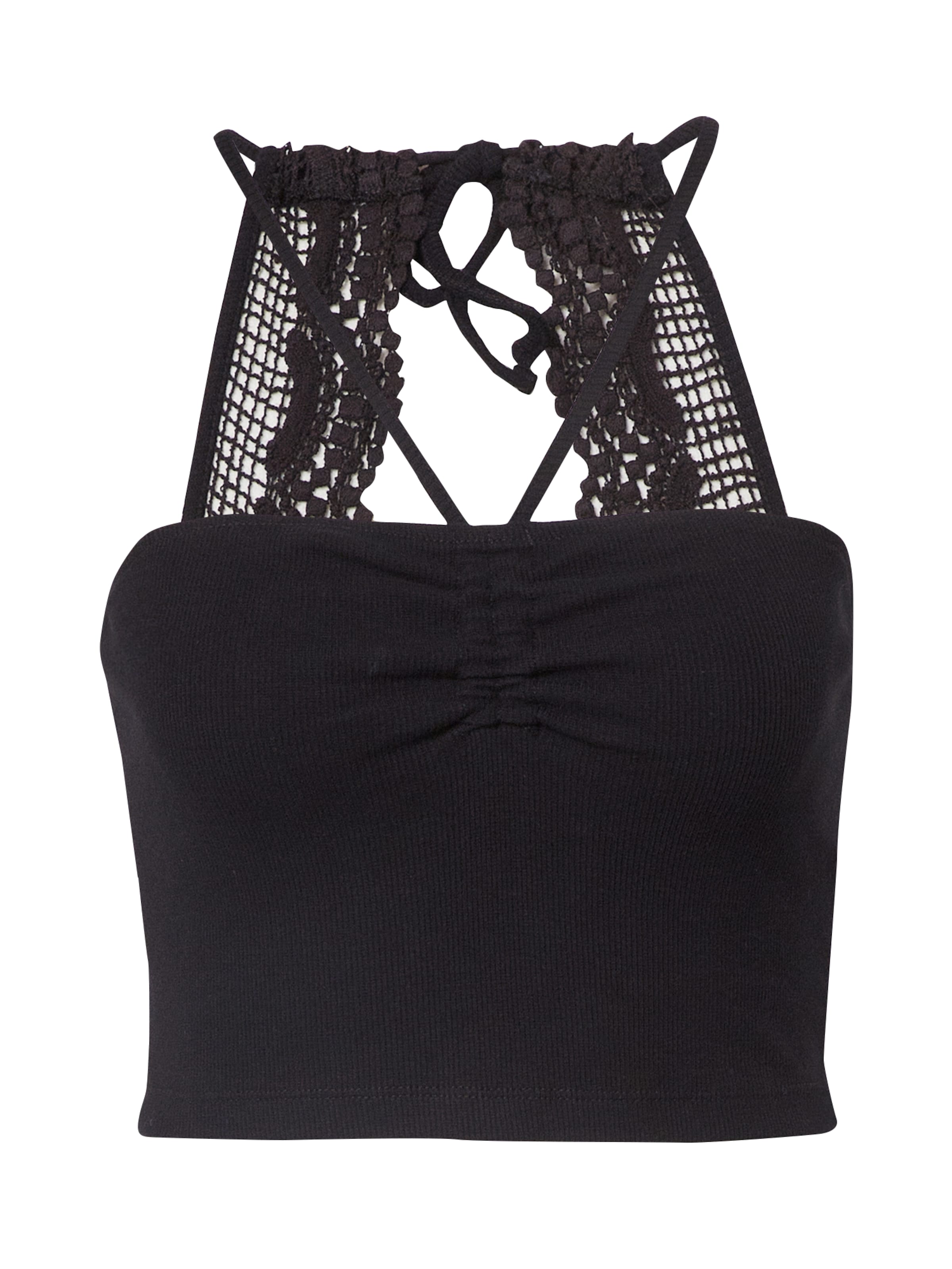 ABOUT YOU Top z naramnicami 'Betty' | črna barva: sprednja stran