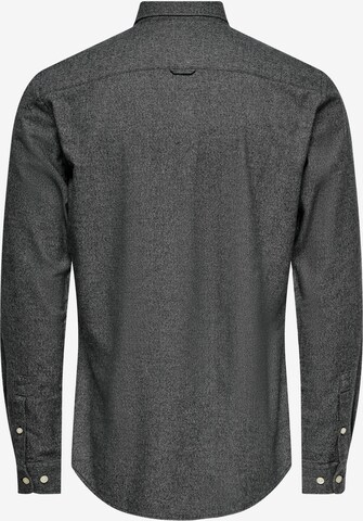 Coupe regular Chemise 'Niko' Only & Sons en gris