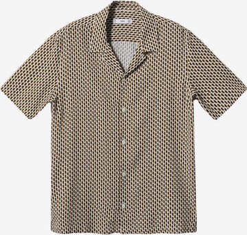 MANGO MAN Regular fit Button Up Shirt 'Gata' in Beige: front