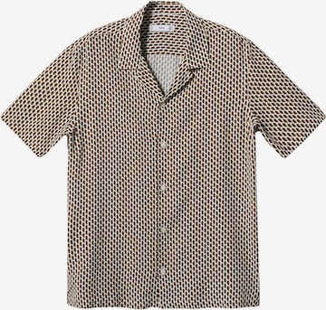 Coupe regular Chemise 'Gata' MANGO MAN en beige : devant