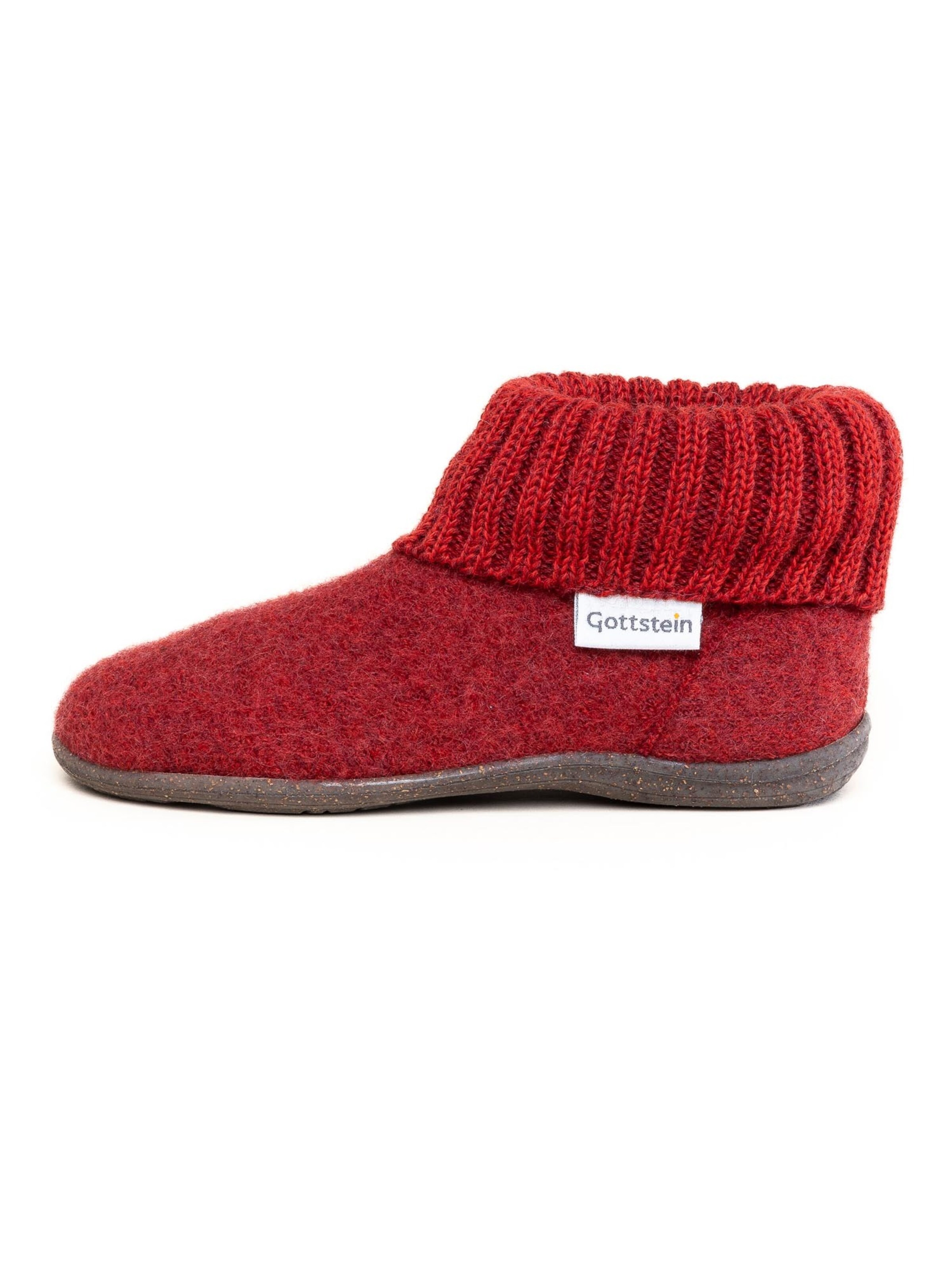 Gottstein Slippers 'Alpine Boot RU' in Red: front