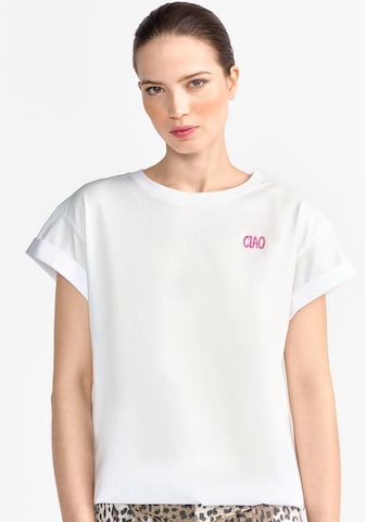 T-shirt Rich & Royal en blanc : devant