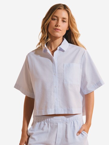 Camicia da notte 'Bettina' di ETAM in blu: frontale